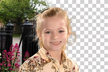 Baby girl image masking with before after