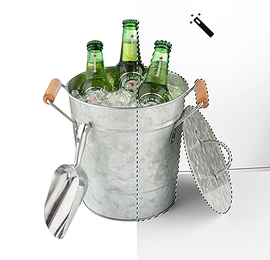 Image background remove using magic wand tool