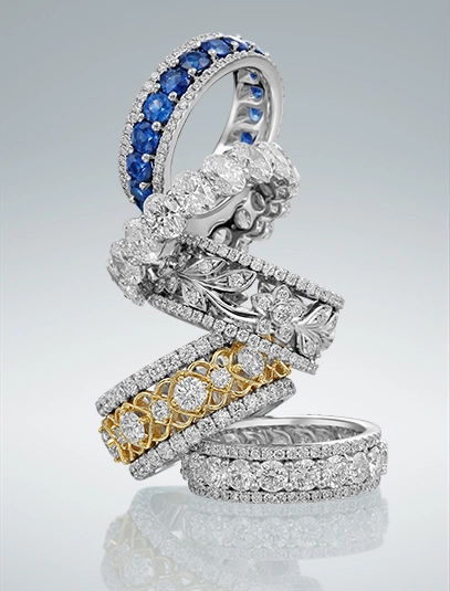 Transform your white blue diamond ring photos with professional jewelry retouching services for online store perfection