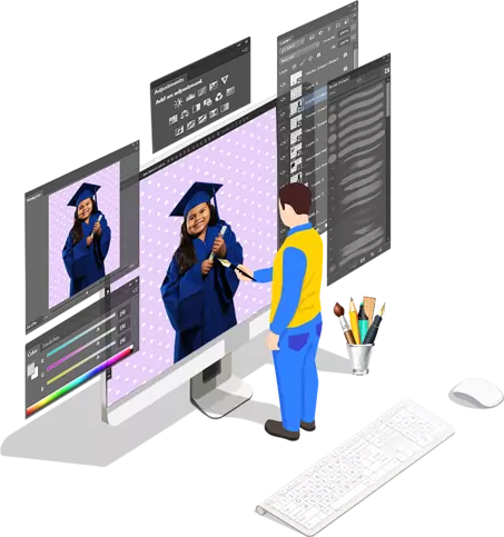 School Image Editing Simple Illustration