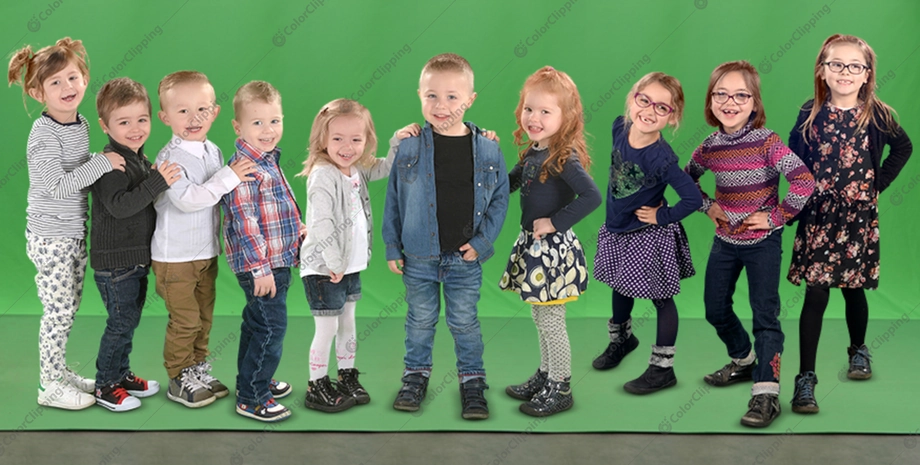 School Children Group Photo Before Enhancement