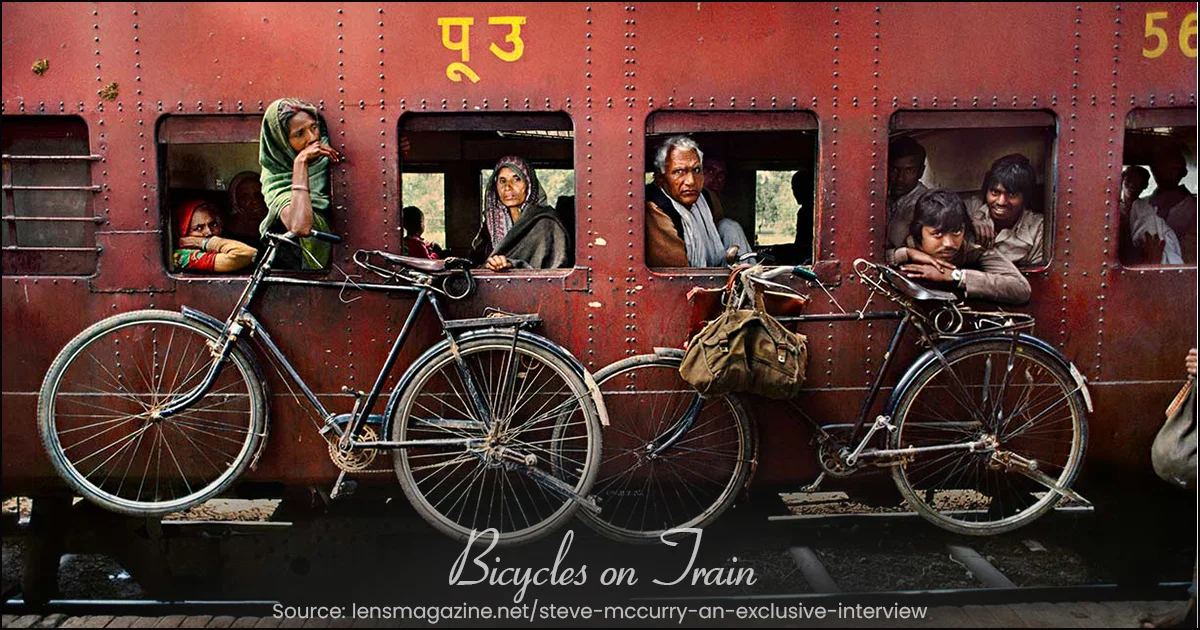 Bicycles on Train