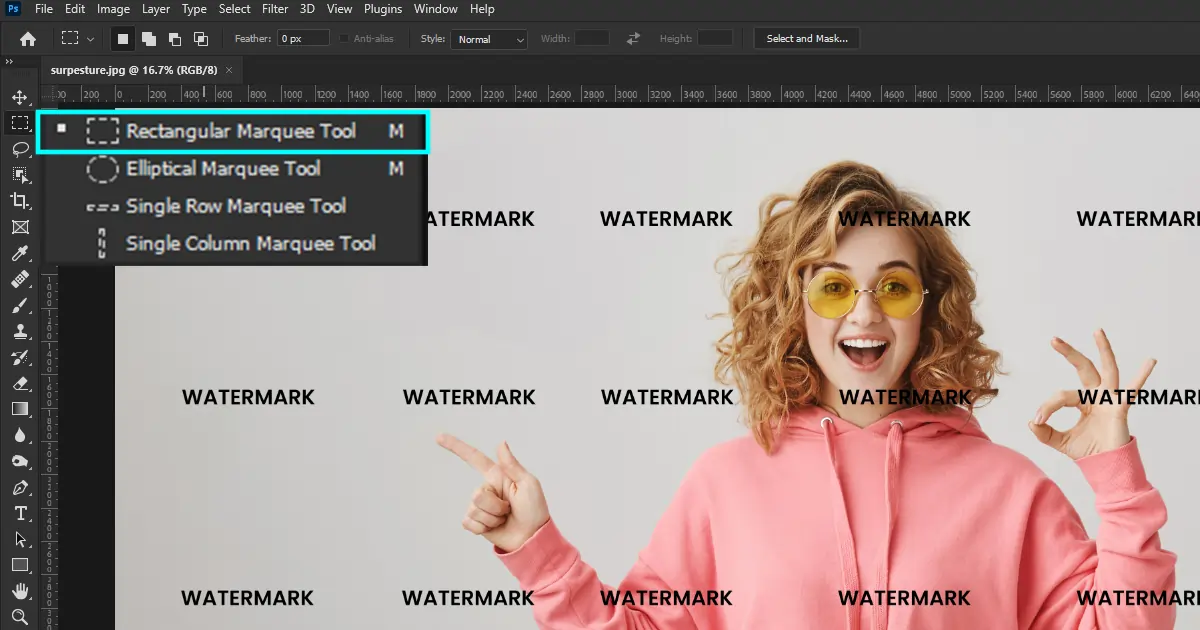 Remove Transparent Watermark in Photoshop -1